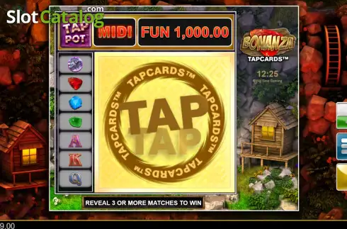 Οθόνη2. Bonanza Tapcards Κουλοχέρης