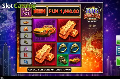 Οθόνη2. Big Bucks Deluxe Tapcards Κουλοχέρης