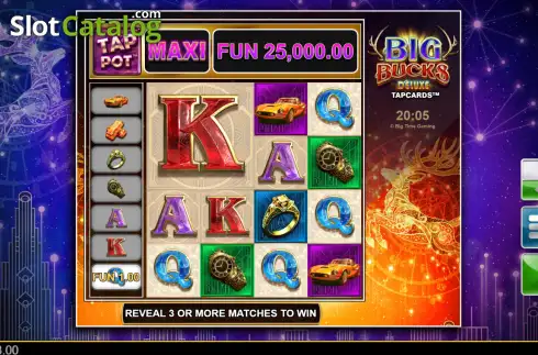 Οθόνη3. Big Bucks Deluxe Tapcards Κουλοχέρης