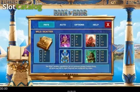 Οθόνη8. Book of Gods (Big Time Gaming) Κουλοχέρης