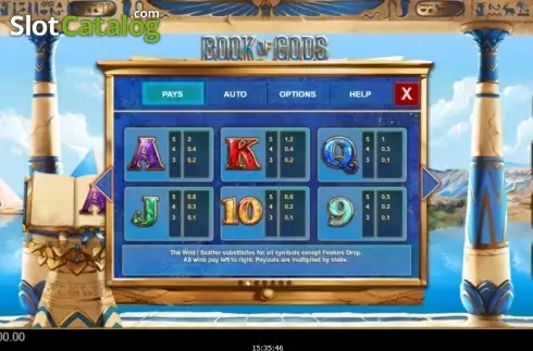 Οθόνη9. Book of Gods (Big Time Gaming) Κουλοχέρης