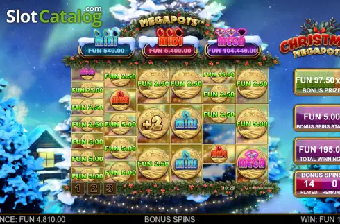 Οθόνη3. Christmas Megapots Κουλοχέρης