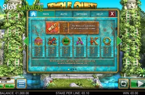 Οθόνη3. Temple Quest Spinfinity Κουλοχέρης