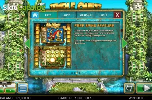 Οθόνη5. Temple Quest Spinfinity Κουλοχέρης