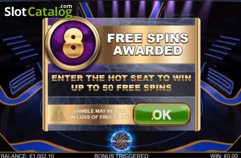 Οθόνη5. Who Wants To Be A Millionaire Megaways Κουλοχέρης