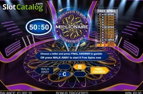 Οθόνη7. Who Wants To Be A Millionaire Megaways Κουλοχέρης