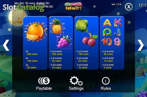 Οθόνη7. Reel Fruitz Frenzy! Κουλοχέρης