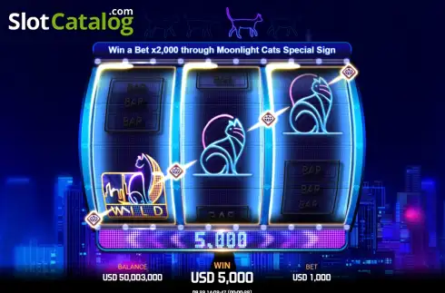 Οθόνη3. Moonlight Cats Κουλοχέρης