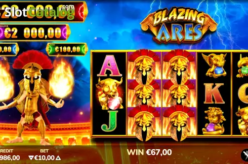 Οθόνη3. Blazing Ares Κουλοχέρης