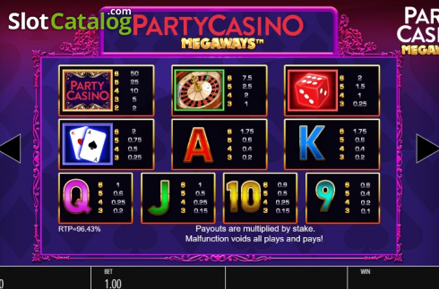 Οθόνη5. Party Casino Megaways Κουλοχέρης