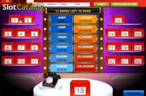 Οθόνη2. Deal or No Deal Scratchcard Κουλοχέρης