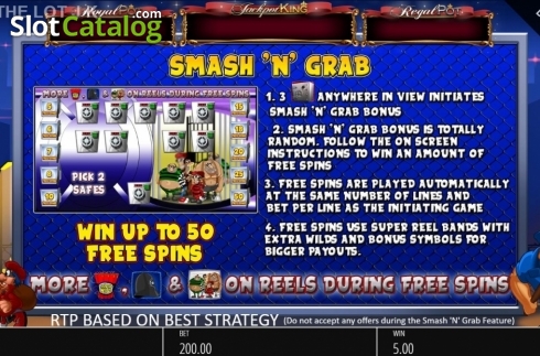 Οθόνη7. Cop the Lot Jackpot King Κουλοχέρης