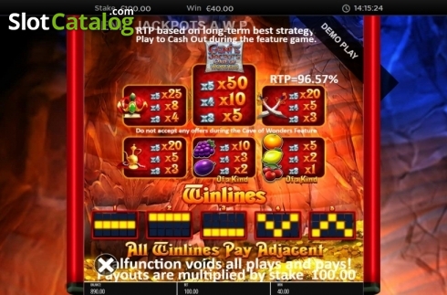 Οθόνη7. Genie Jackpots Cave of Wonders Κουλοχέρης