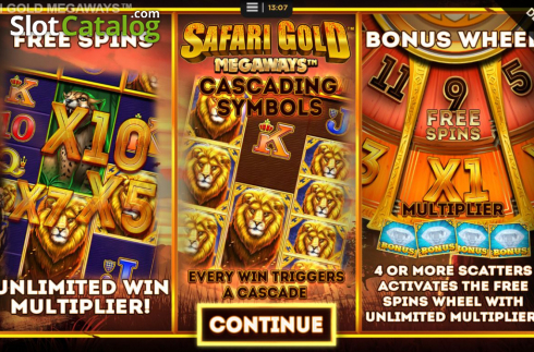 Οθόνη2. Safari Gold Megaways Κουλοχέρης