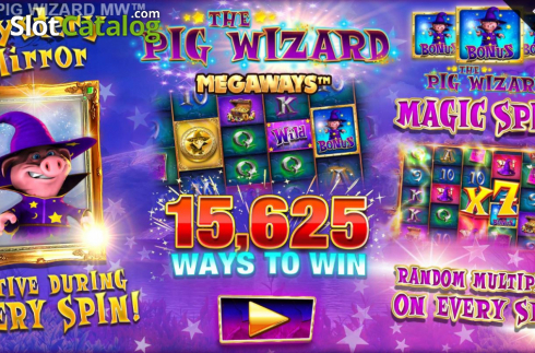 Οθόνη2. Pig Wizard Megaways Κουλοχέρης