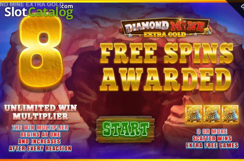 Οθόνη6. Diamond Mine Extra Gold Megaways Κουλοχέρης