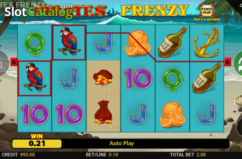 Οθόνη5. Pirates Frenzy Κουλοχέρης