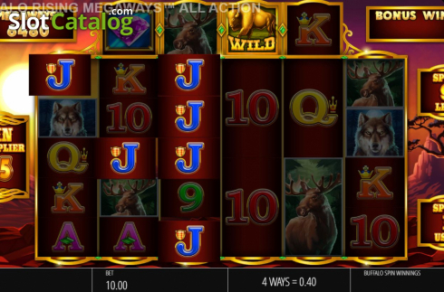 Οθόνη4. Buffalo Rising Megaways All Action Κουλοχέρης