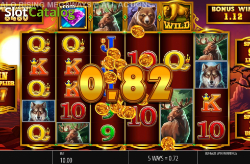 Οθόνη5. Buffalo Rising Megaways All Action Κουλοχέρης