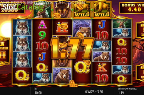 Οθόνη7. Buffalo Rising Megaways All Action Κουλοχέρης