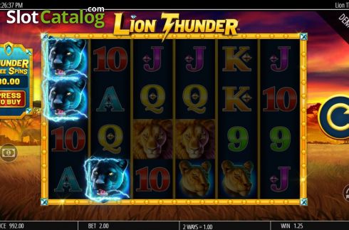 Οθόνη4. Lion Thunder Κουλοχέρης