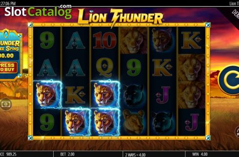 Οθόνη5. Lion Thunder Κουλοχέρης