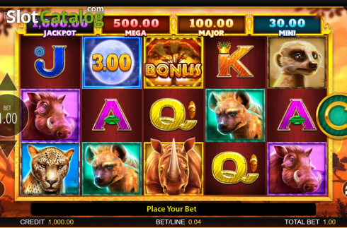 Οθόνη2. Rhino Rampage Lightning Spins Κουλοχέρης