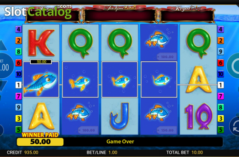 Οθόνη3. Fishin Frenzy Jackpot King Κουλοχέρης