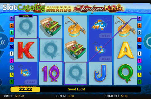 Οθόνη6. Fishin Frenzy Jackpot King Κουλοχέρης