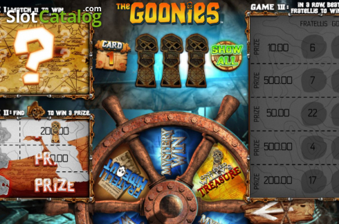 Οθόνη2. The Goonies Scratchcard Κουλοχέρης