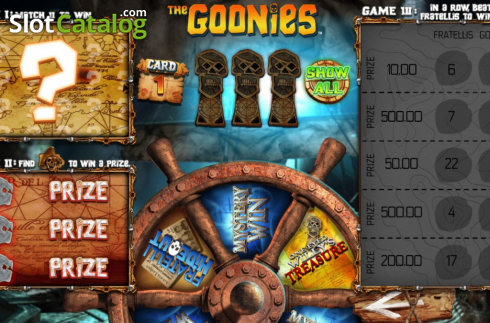 Οθόνη3. The Goonies Scratchcard Κουλοχέρης