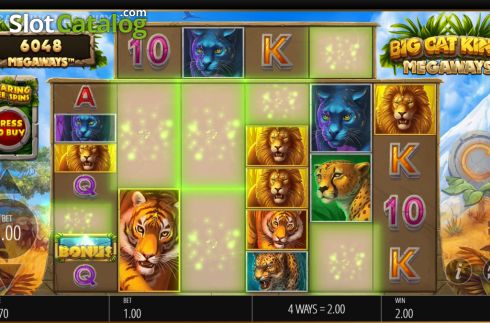 Οθόνη3. Big Cat King Megaways Κουλοχέρης 