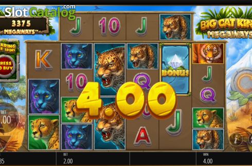 Οθόνη5. Big Cat King Megaways Κουλοχέρης 