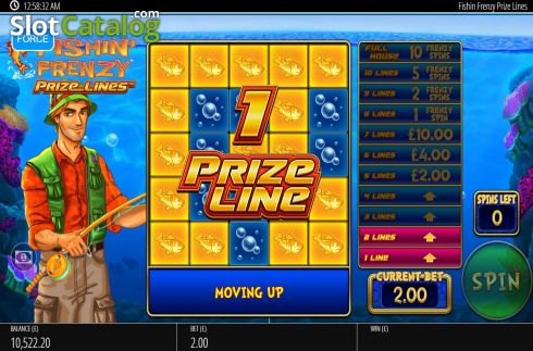 Οθόνη4. Fishin Frenzy Prize Lines Κουλοχέρης