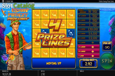 Οθόνη5. Fishin Frenzy Prize Lines Κουλοχέρης