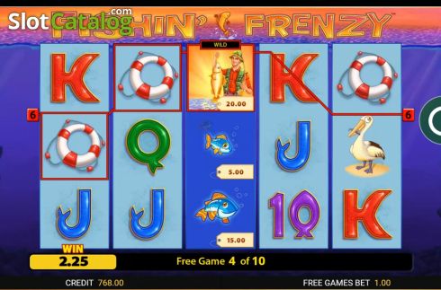 Οθόνη8. Fishin Frenzy Power 4 Slots Κουλοχέρης 