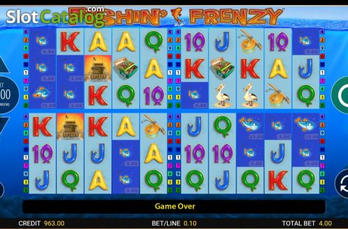 Οθόνη3. Fishin Frenzy Power 4 Slots Κουλοχέρης 