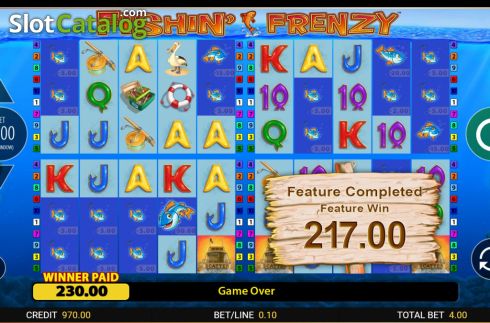 Οθόνη6. Fishin Frenzy Power 4 Slots Κουλοχέρης 