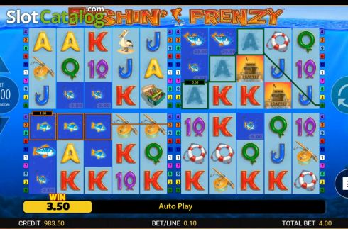 Οθόνη4. Fishin Frenzy Power 4 Slots Κουλοχέρης 