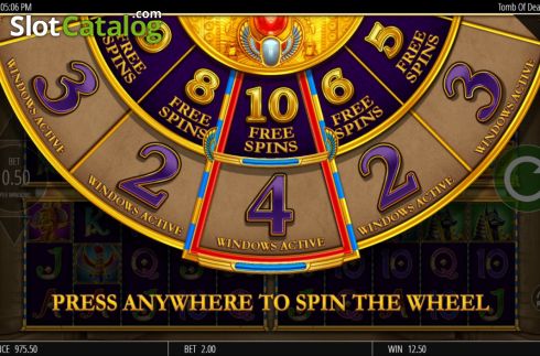 Οθόνη6. Tomb Of Dead Power 4 Slots Κουλοχέρης