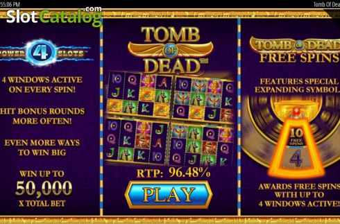 Οθόνη2. Tomb Of Dead Power 4 Slots Κουλοχέρης