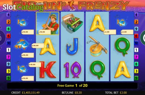 Οθόνη3. Fishin Frenzy Spin Boost Κουλοχέρης
