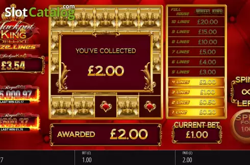 Οθόνη9. Jackpot King Prize Lines Κουλοχέρης 