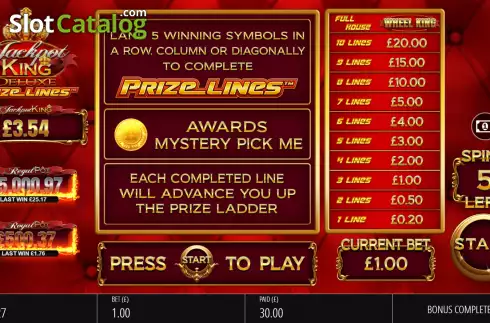 Οθόνη2. Jackpot King Prize Lines Κουλοχέρης 