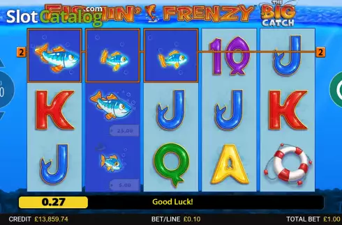 Οθόνη7. Fishin' Frenzy The Big Catch Κουλοχέρης 