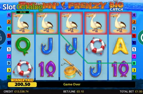 Οθόνη5. Fishin' Frenzy The Big Catch Κουλοχέρης 