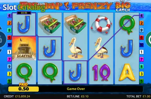 Οθόνη8. Fishin' Frenzy The Big Catch Κουλοχέρης 