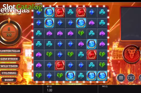 Οθόνη3. Leo Vegas Cluster Gems Κουλοχέρης