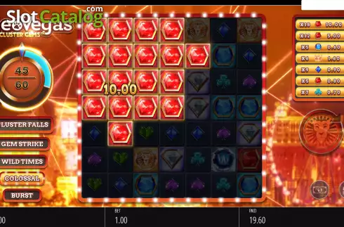 Οθόνη5. Leo Vegas Cluster Gems Κουλοχέρης