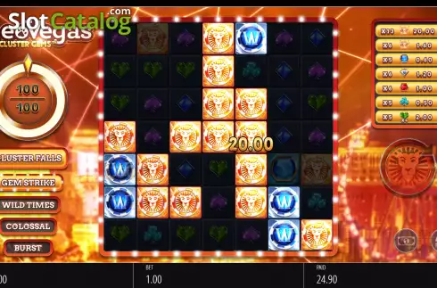 Οθόνη6. Leo Vegas Cluster Gems Κουλοχέρης